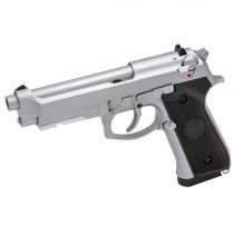 Raven R9 (M9) (Silver) GBB, Pistols are generally used as a sidearm, or back up for your primary, however that doesn't mean that's all they can be used for